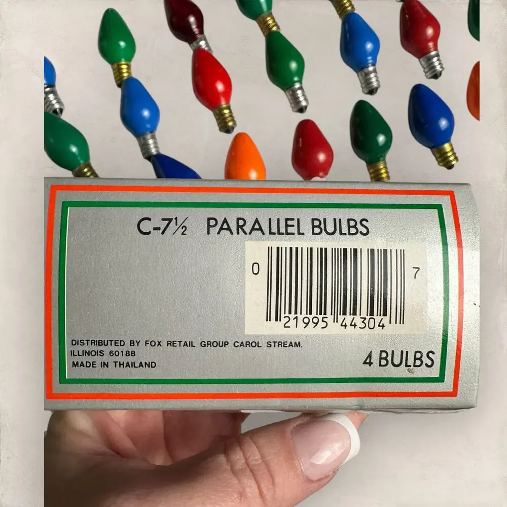 Vintage Christmas Tree Lamp light bulbs blue green orange Red c 7 1/2 lot 32